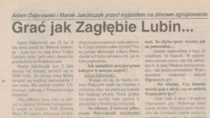 Read more about the article Grać jak Zagłębie Lubin… [RETRO WYWIAD]
