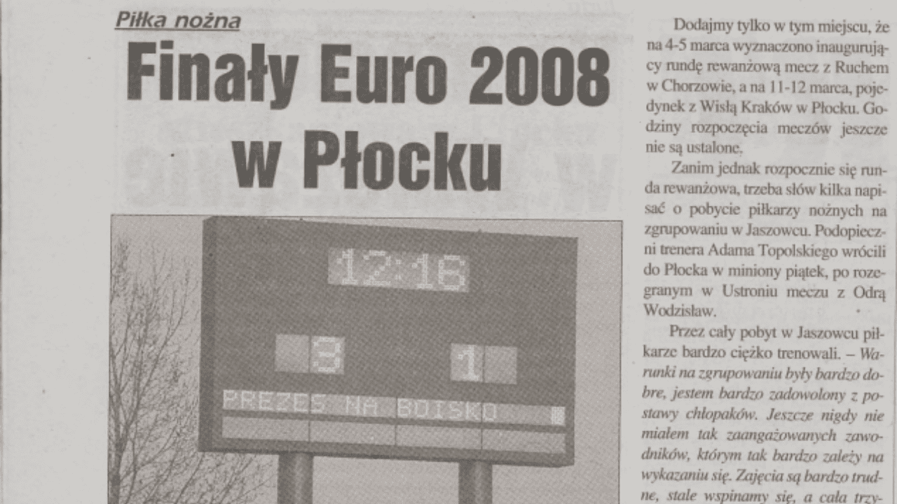 Read more about the article Finały Euro 2008 w Płocku [RETRO]