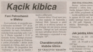Read more about the article Kącik kibica – Fani Petrochemii w Mielcu
